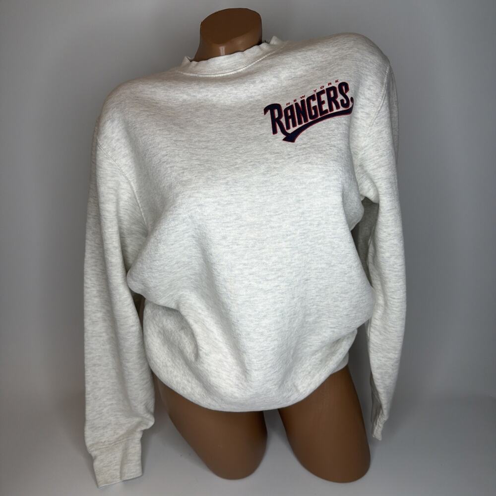 New York Ranger Sweatshirt Pullover Webleedblue Mens Small Gray NHL Hockey